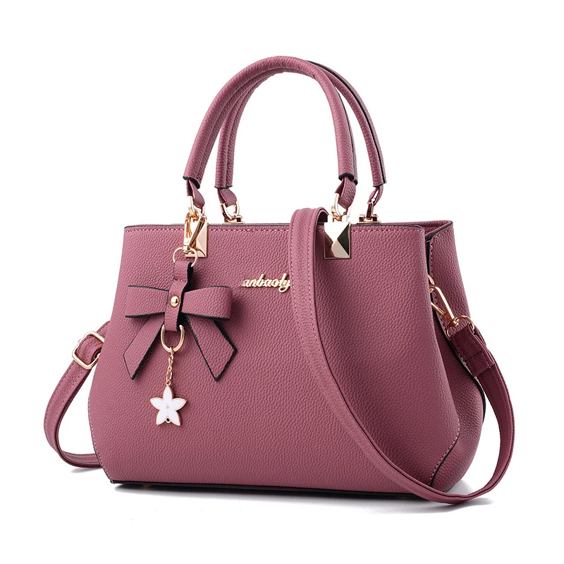 Yogodlns Elegant Women Messenger Bags with flower pendant Office Ladies Totes Pure Handbag for female Crossbody Shoulder Bags Yogodlns Elegant Women Messenger Bags with flower pendant Office Ladies Totes Pure Handbag for female Crossbody Shoulder Bags