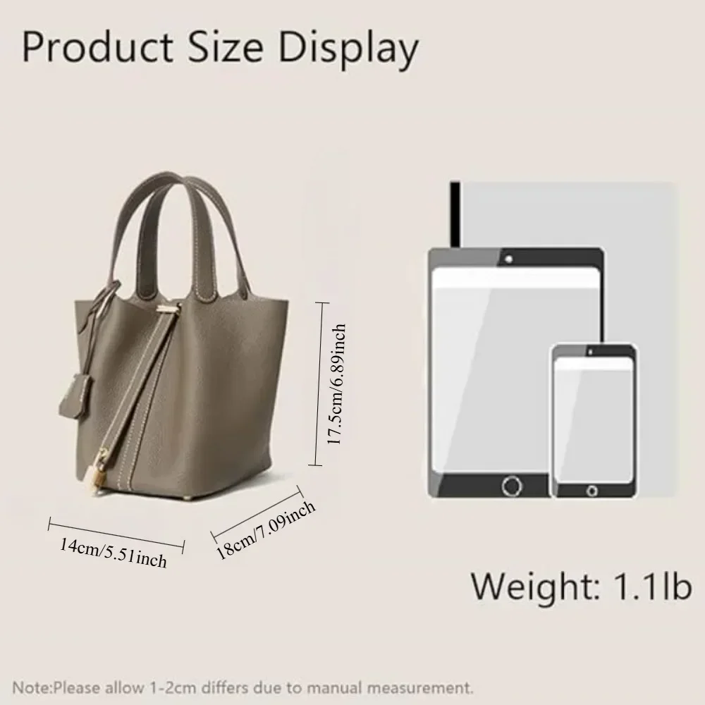 Ladies Handbag Female Bucket Bag Basket Shoulder Bag Travel BagLeather Bucket BagLarge Soft Leather Tote with Lock Daily Ladies Handbag Female Bucket Bag Basket Shoulder Bag Travel BagLeather Bucket BagLarge Soft Leather Tote with Lock Daily