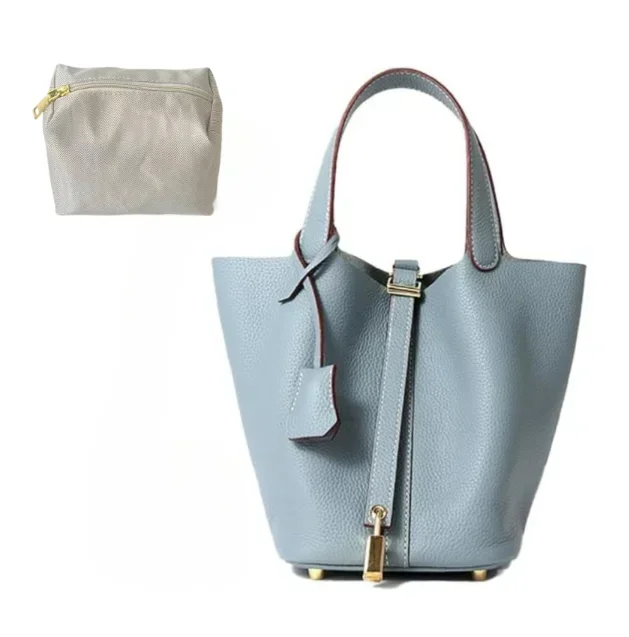 Ladies Handbag Female Bucket Bag Basket Shoulder Bag Travel BagLeather Bucket BagLarge Soft Leather Tote with Lock Daily Ladies Handbag Female Bucket Bag Basket Shoulder Bag Travel BagLeather Bucket BagLarge Soft Leather Tote with Lock Daily