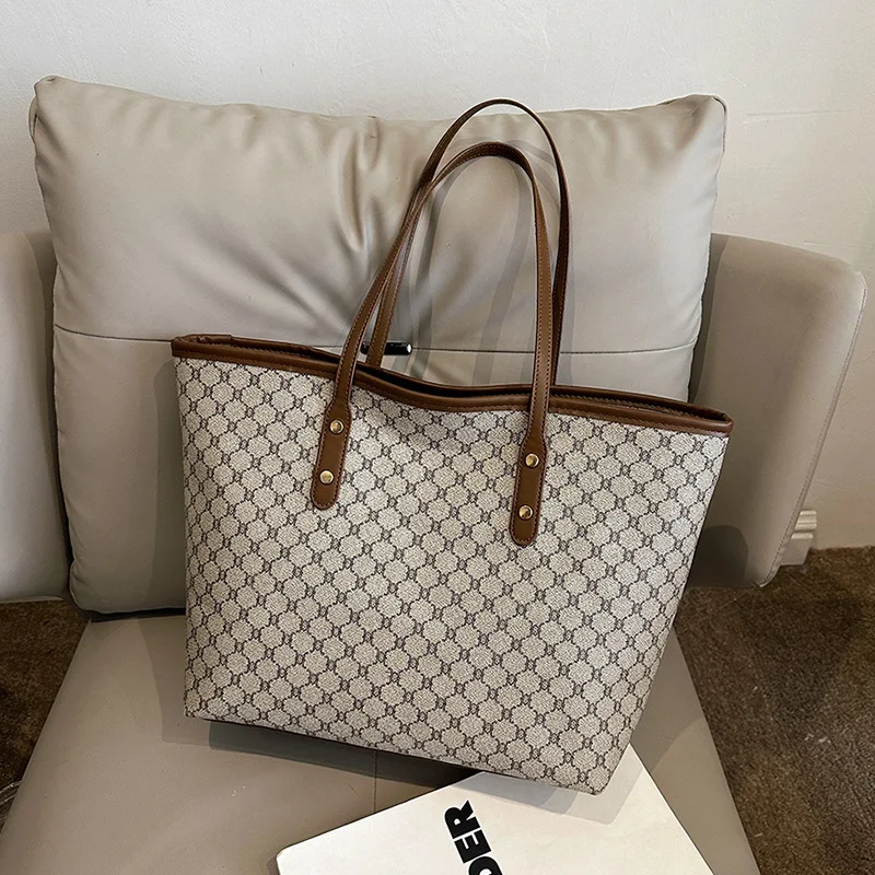 High End High-capacity Bag For Women, New Trendy Tote Bag, Versatile Commuting Texture Portable Shoulder Bag High End High-capacity Bag For Women, New Trendy Tote Bag, Versatile Commuting Texture Portable Shoulder Bag