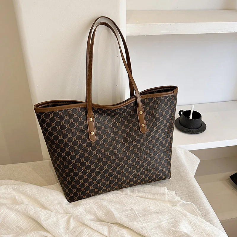 High End High-capacity Bag For Women, New Trendy Tote Bag, Versatile Commuting Texture Portable Shoulder Bag High End High-capacity Bag For Women, New Trendy Tote Bag, Versatile Commuting Texture Portable Shoulder Bag