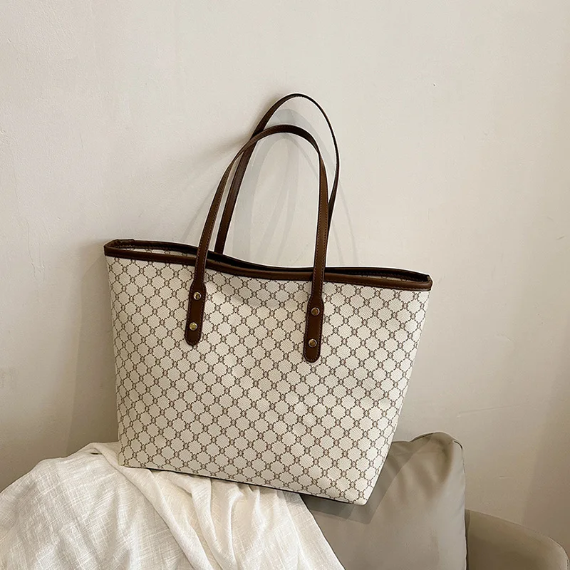 High End High-capacity Bag For Women, New Trendy Tote Bag, Versatile Commuting Texture Portable Shoulder Bag High End High-capacity Bag For Women, New Trendy Tote Bag, Versatile Commuting Texture Portable Shoulder Bag