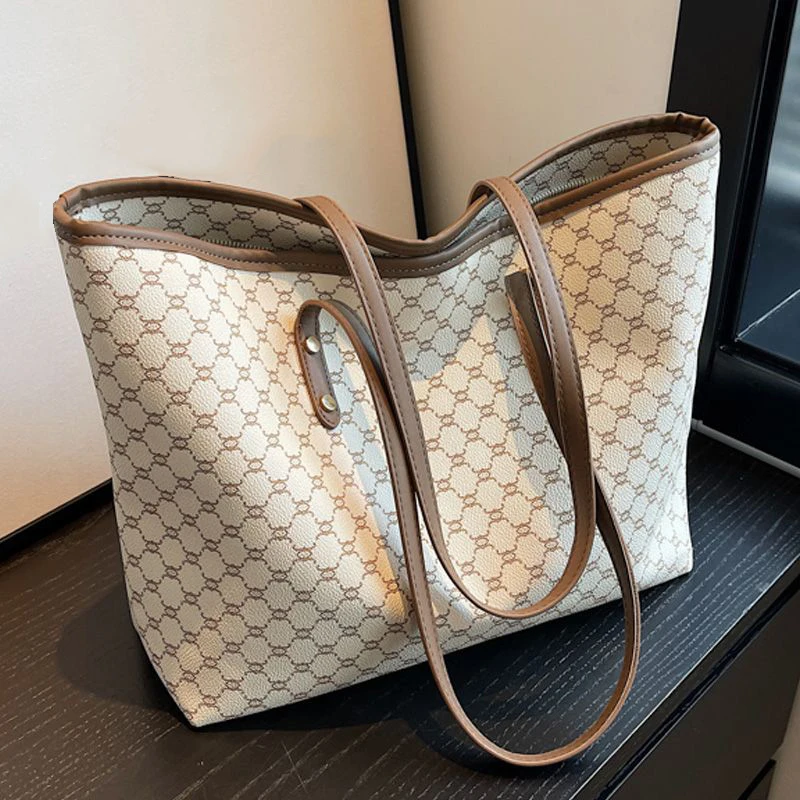 Large Capacity Shoulder Bag Women's PU Leather Handbag for Commuting and Casual Use Versatile Tote Bag Large Capacity Shoulder Bag Women's PU Leather Handbag for Commuting and Casual Use Versatile Tote Bag