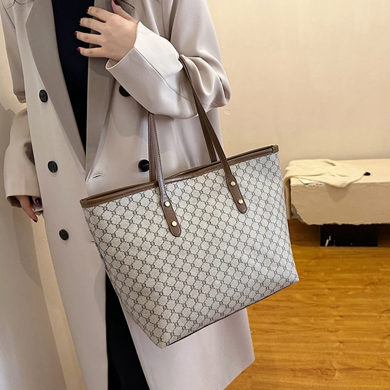 Large Capacity Shoulder Bag Women's PU Leather Handbag for Commuting and Casual Use Versatile Tote Bag Large Capacity Shoulder Bag Women's PU Leather Handbag for Commuting and Casual Use Versatile Tote Bag