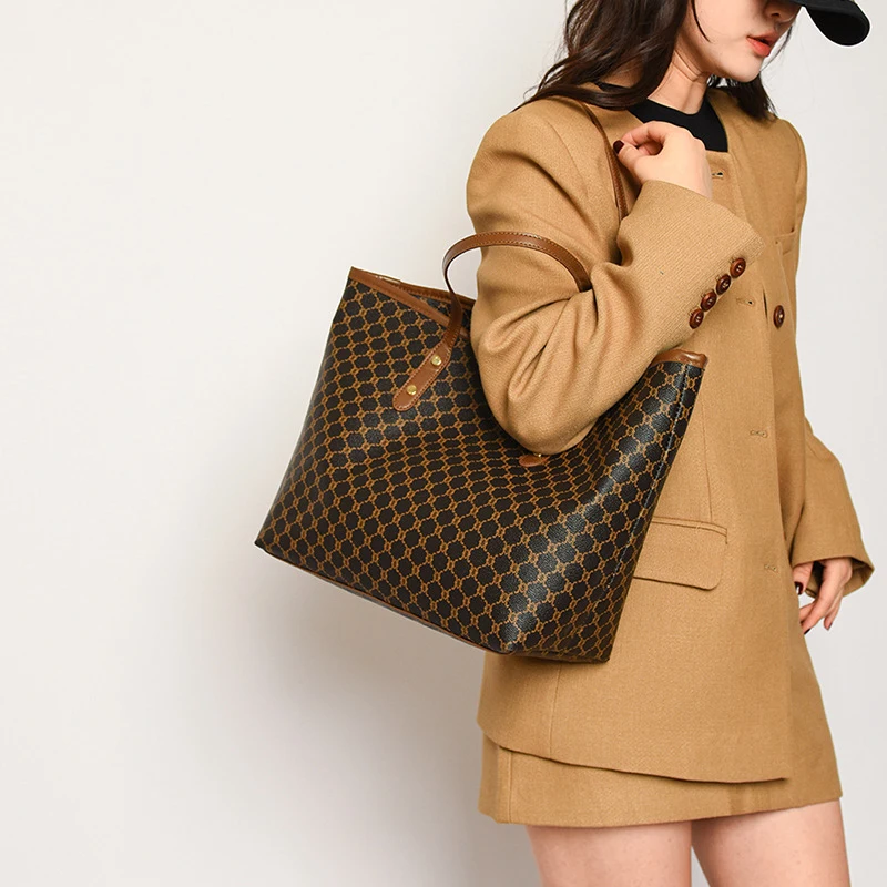 Large Capacity Shoulder Bag Women's PU Leather Handbag for Commuting and Casual Use Versatile Tote Bag Large Capacity Shoulder Bag Women's PU Leather Handbag for Commuting and Casual Use Versatile Tote Bag