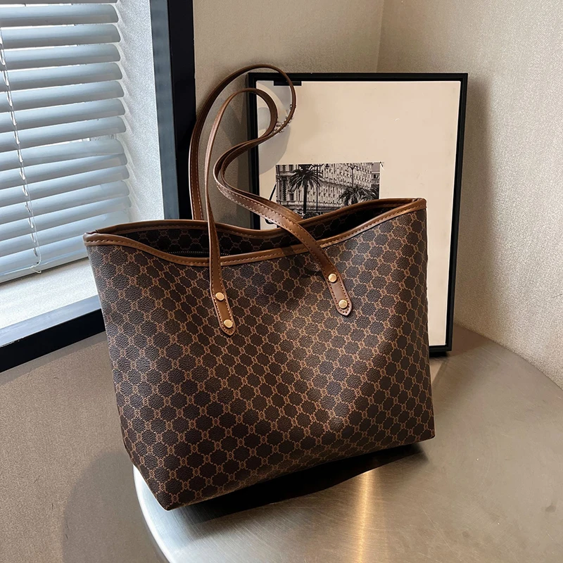 Large Capacity Shoulder Bag Women's PU Leather Handbag for Commuting and Casual Use Versatile Tote Bag Large Capacity Shoulder Bag Women's PU Leather Handbag for Commuting and Casual Use Versatile Tote Bag