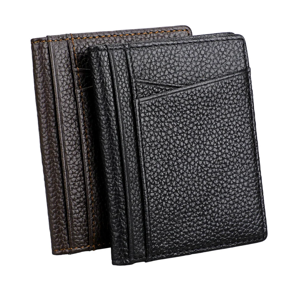 Men's Slim Wallet Soft Genuine Leather Credit Card Holder Wallets Purse Portable Ultra-thin Small Billfold Card Organizer Wallet Men's Slim Wallet Soft Genuine Leather Credit Card Holder Wallets Purse Portable Ultra-thin Small Billfold Card Organizer Wallet