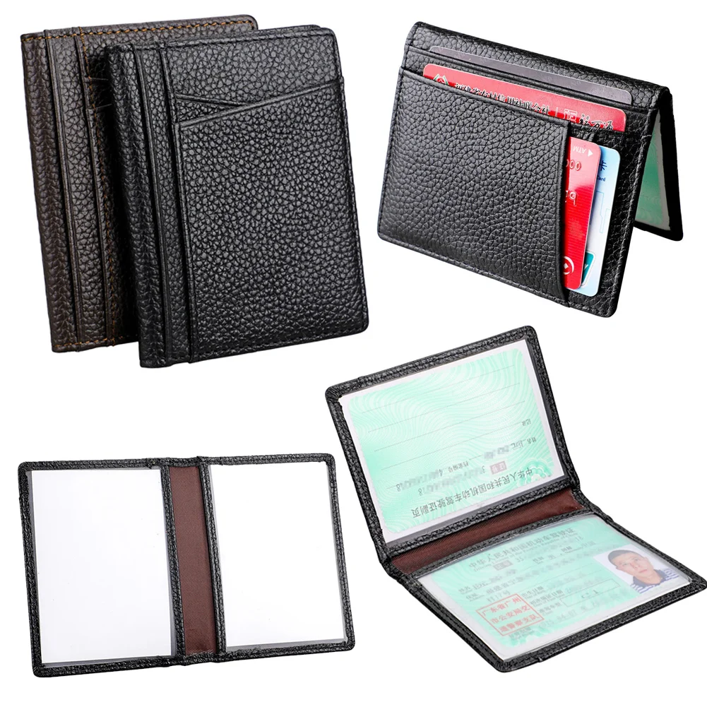 Men's Slim Wallet Soft Genuine Leather Credit Card Holder Wallets Purse Portable Ultra-thin Small Billfold Card Organizer Wallet Men's Slim Wallet Soft Genuine Leather Credit Card Holder Wallets Purse Portable Ultra-thin Small Billfold Card Organizer Wallet