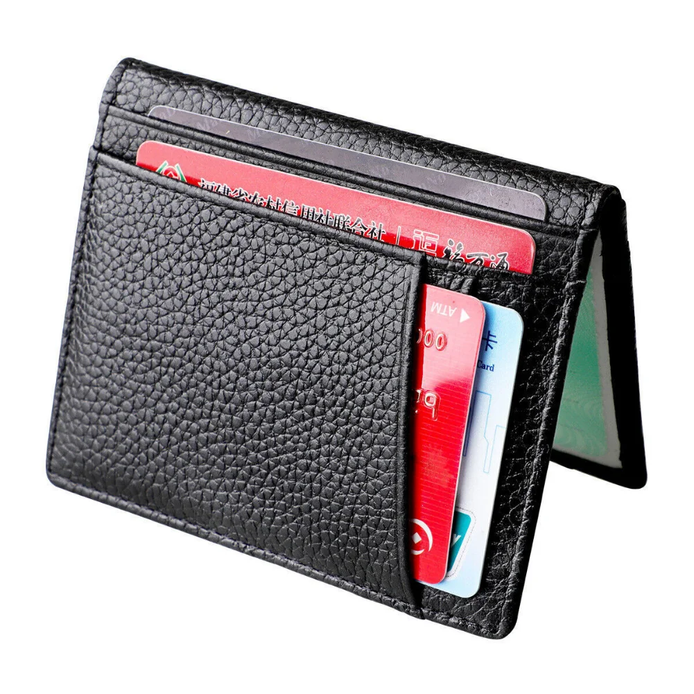 Men's Slim Wallet Soft Genuine Leather Credit Card Holder Wallets Purse Portable Ultra-thin Small Billfold Card Organizer Wallet Men's Slim Wallet Soft Genuine Leather Credit Card Holder Wallets Purse Portable Ultra-thin Small Billfold Card Organizer Wallet