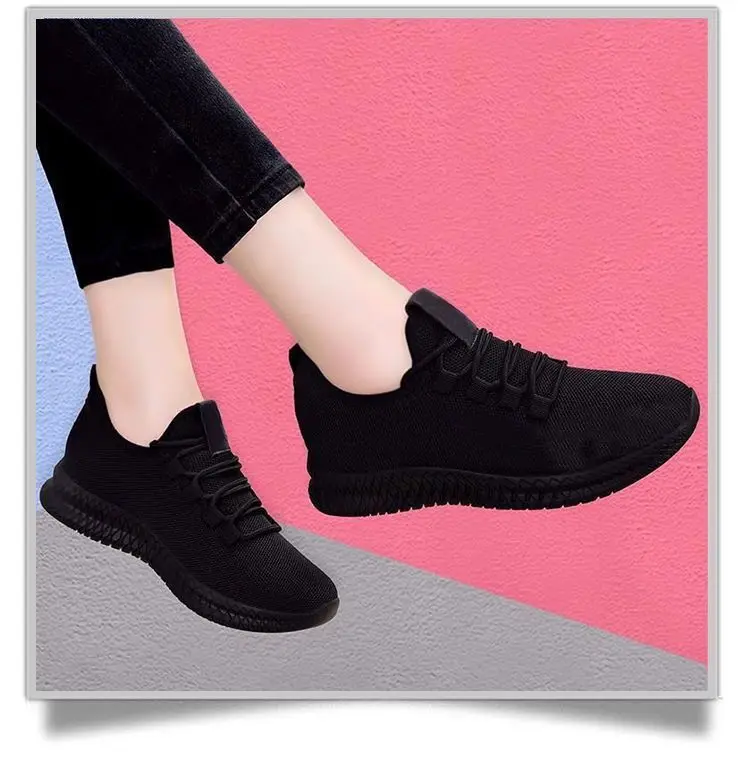 Women's Breathable Non-slip Platform Fashion New Casual Shoes Korean Running Shoes Black Sneakers Shoes for Women 2024 Autumn Women's Breathable Non-slip Platform Fashion New Casual Shoes Korean Running Shoes Black Sneakers Shoes for Women 2024 Autumn