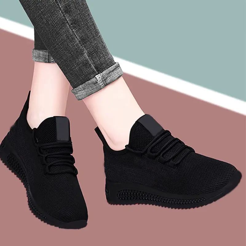 Women's Breathable Non-slip Platform Fashion New Casual Shoes Korean Running Shoes Black Sneakers Shoes for Women 2024 Autumn Women's Breathable Non-slip Platform Fashion New Casual Shoes Korean Running Shoes Black Sneakers Shoes for Women 2024 Autumn