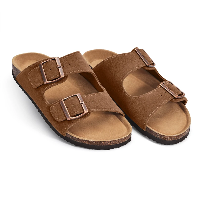 KIDMI Cork Clogs Slippers For Women Cork Footbed Beach Sandals Outdoor Suede Clogs Sandals With Adjustable Buckle Men Sandals KIDMI Cork Clogs Slippers For Women Cork Footbed Beach Sandals Outdoor Suede Clogs Sandals With Adjustable Buckle Men Sandals