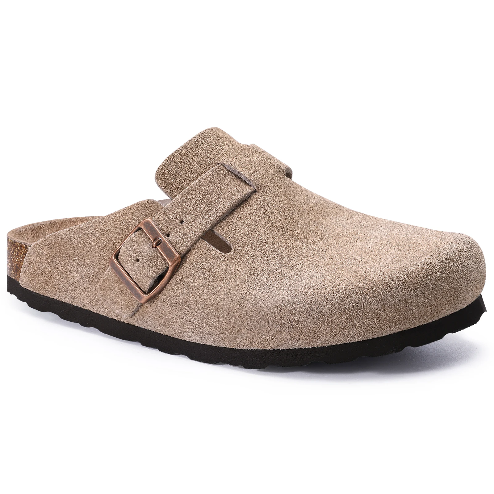 KIDMI Cork Clogs Slippers For Women Cork Footbed Beach Sandals Outdoor Suede Clogs Sandals With Adjustable Buckle Men Sandals KIDMI Cork Clogs Slippers For Women Cork Footbed Beach Sandals Outdoor Suede Clogs Sandals With Adjustable Buckle Men Sandals