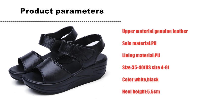 WOIZGIC Women's Mother Ladies Female Genuine Leather Shoes Sandals Woman Platform Hook Loop Casual Summer Cool Beach AM-9018 WOIZGIC Women's Mother Ladies Female Genuine Leather Shoes Sandals Woman Platform Hook Loop Casual Summer Cool Beach AM-9018