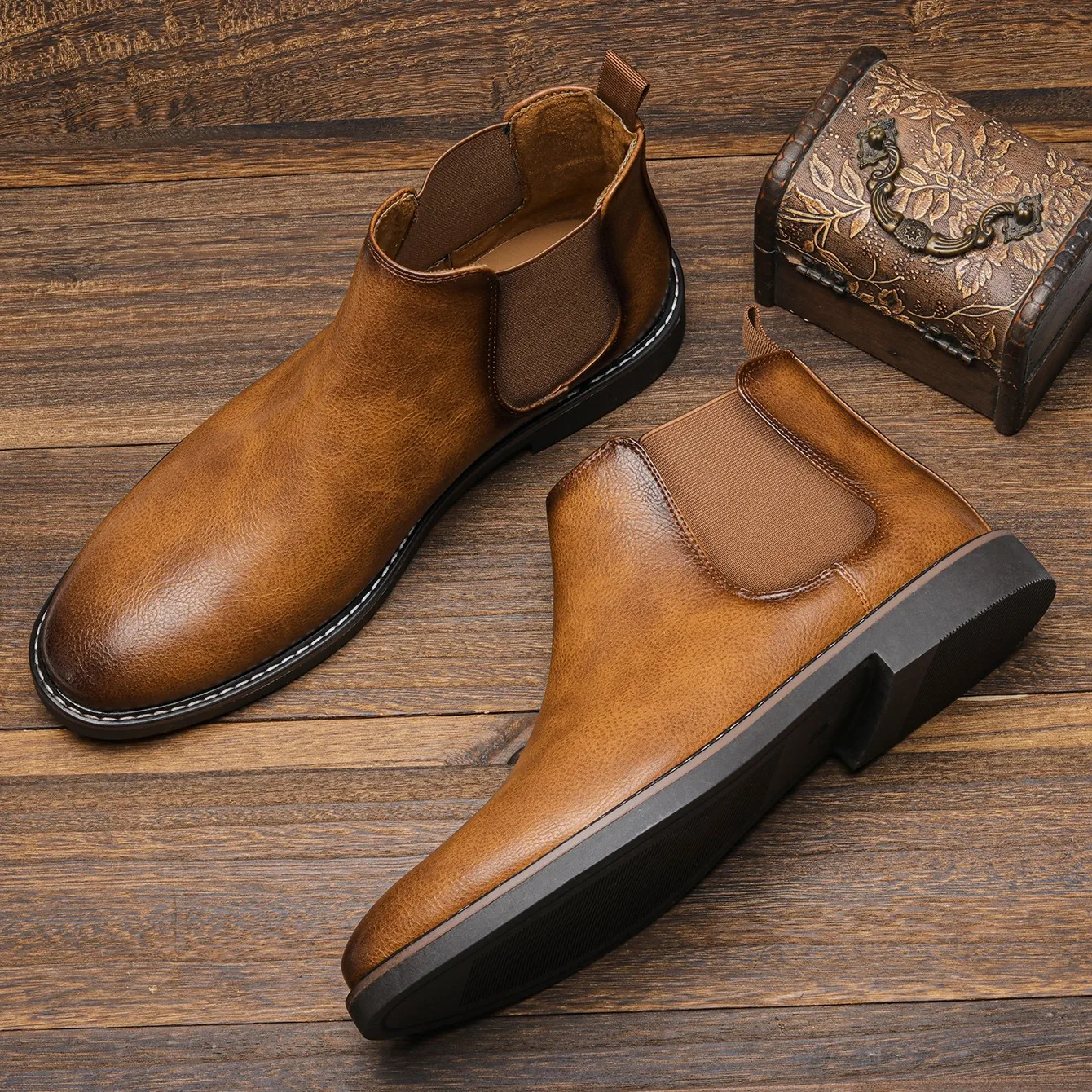 40~46 Men Chelsea Boots Brand Retro Comfortable Fashion Men Boots 40~46 Men Chelsea Boots Brand Retro Comfortable Fashion Men Boots