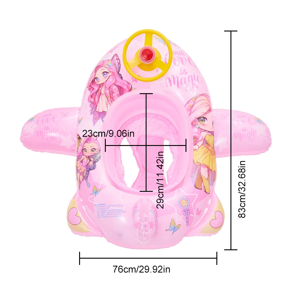 Baby Inflatable Swim Ring Blow Up Swim Tube with Steering Wheel Cartoon Pool Rings with Seat Cute Pool Floats for Kids Toddlers Baby Inflatable Swim Ring Blow Up Swim Tube with Steering Wheel Cartoon Pool Rings with Seat Cute Pool Floats for Kids Toddlers