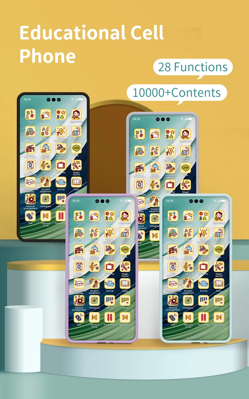 Toy Cell Phone Educational Toys Cellphone Baby Kid Educational Toy Phone Mobile Phone Model Toy for Children Birthday Xmas Gift Toy Cell Phone Educational Toys Cellphone Baby Kid Educational Toy Phone Mobile Phone Model Toy for Children Birthday Xmas Gift