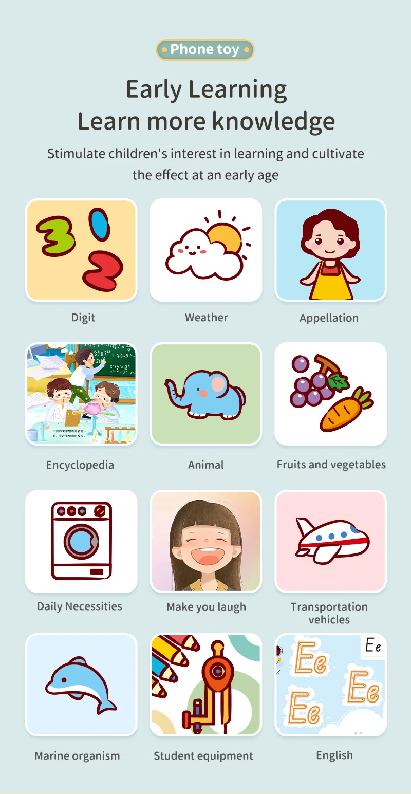 Toy Cell Phone Educational Toys Cellphone Baby Kid Educational Toy Phone Mobile Phone Model Toy for Children Birthday Xmas Gift Toy Cell Phone Educational Toys Cellphone Baby Kid Educational Toy Phone Mobile Phone Model Toy for Children Birthday Xmas Gift