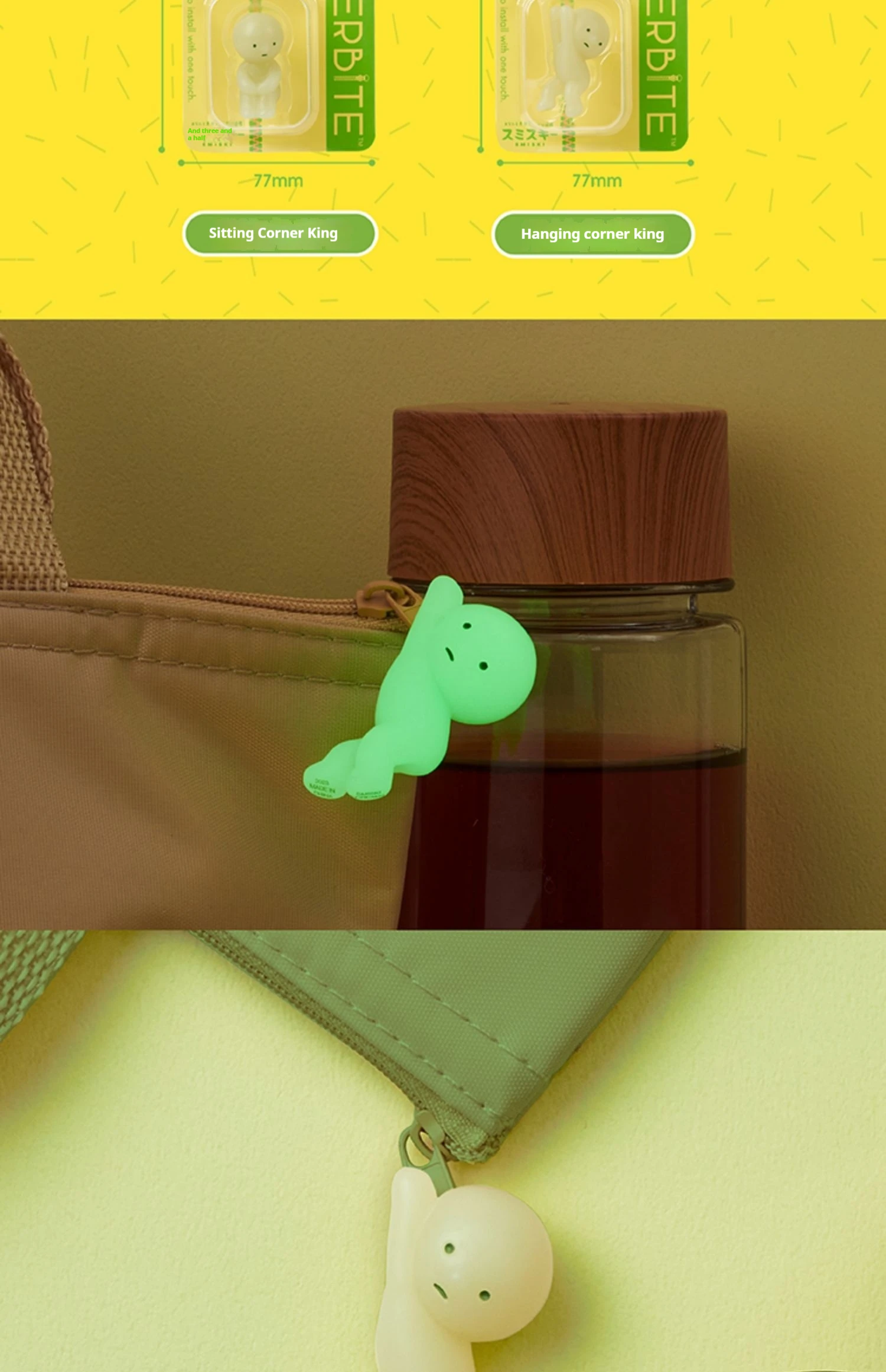 Authentic Smiski Zipperbite Luminous Doll Anime Model Zipper Pendant Backpack Ornament Parts Cartoon Decorative Child Toy Gifts Authentic Smiski Zipperbite Luminous Doll Anime Model Zipper Pendant Backpack Ornament Parts Cartoon Decorative Child Toy Gifts