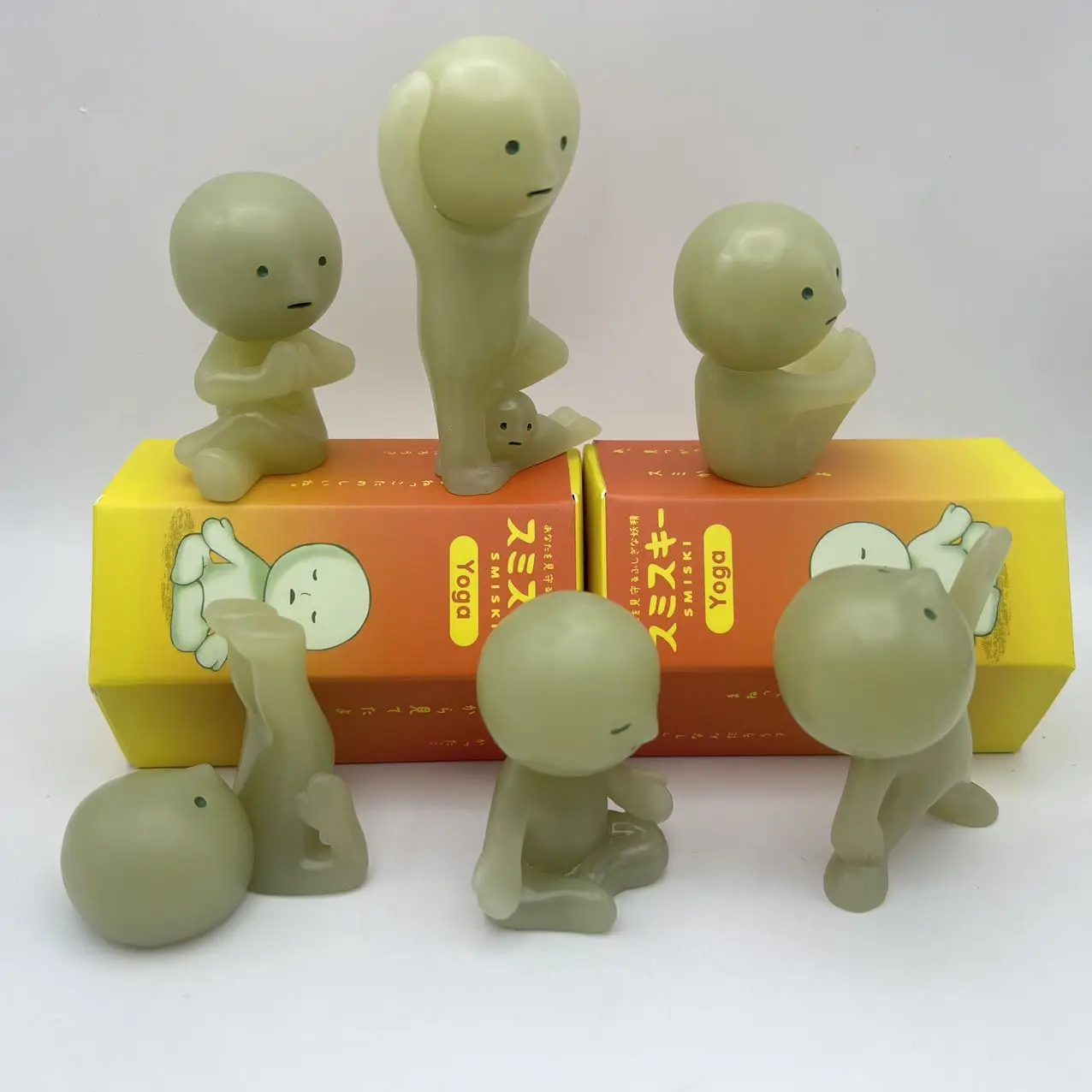 Sonny Angel Smiski Yoga Serie Mystery Cute Noctilucent Green Doll Action Figures Cartoon Desktop Blind Box Model Gift Doll Toys Sonny Angel Smiski Yoga Serie Mystery Cute Noctilucent Green Doll Action Figures Cartoon Desktop Blind Box Model Gift Doll Toys