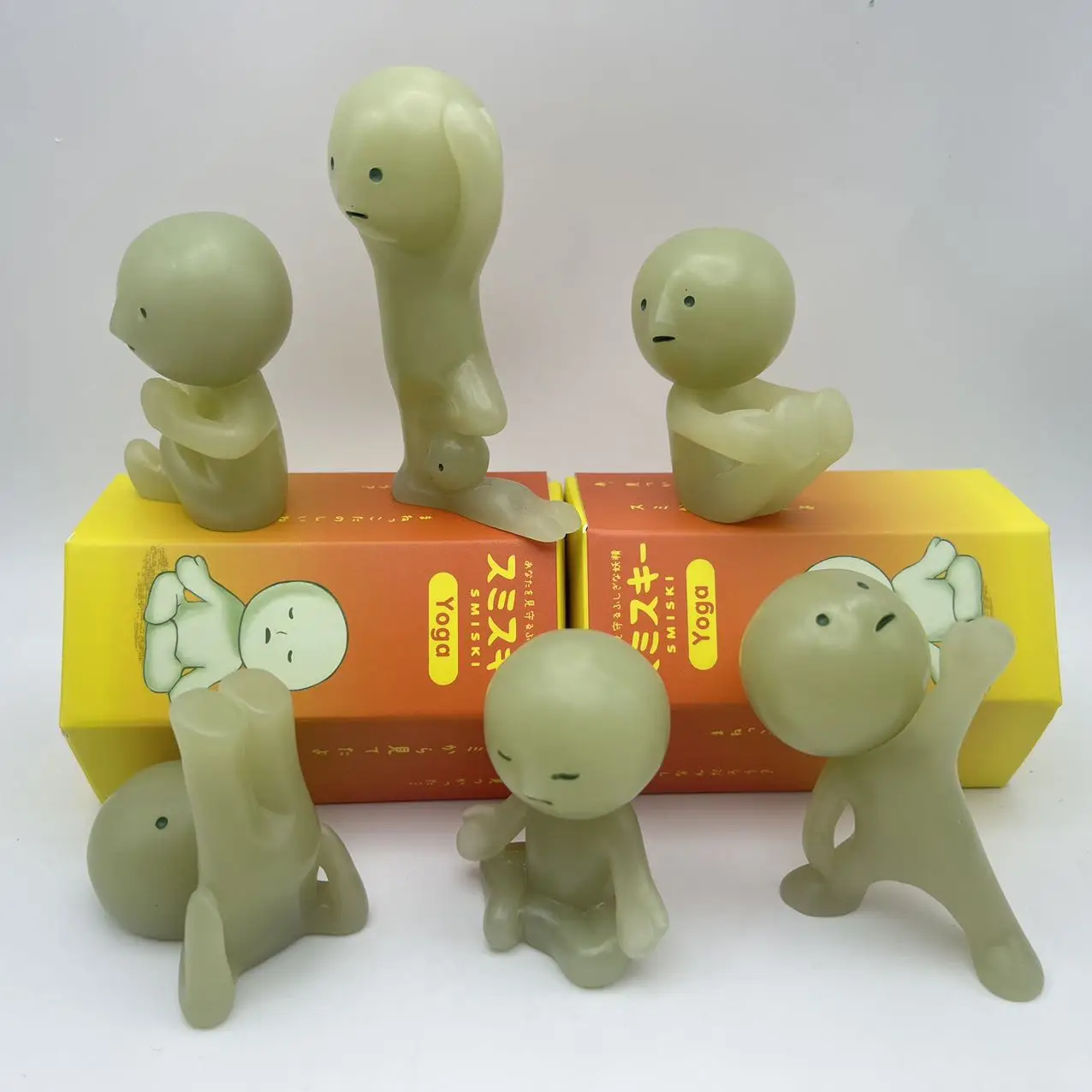 Sonny Angel Smiski Yoga Serie Mystery Cute Noctilucent Green Doll Action Figures Cartoon Desktop Blind Box Model Gift Doll Toys Sonny Angel Smiski Yoga Serie Mystery Cute Noctilucent Green Doll Action Figures Cartoon Desktop Blind Box Model Gift Doll Toys