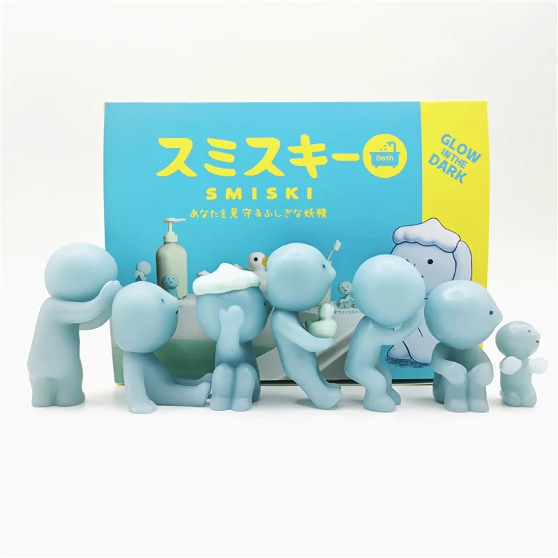 New Smiski Bath Serie Blind Box Toys Cute Glow Anime Doll Model Action Figures Cartoon Desktop Ornament Birthday Gifts New Smiski Bath Serie Blind Box Toys Cute Glow Anime Doll Model Action Figures Cartoon Desktop Ornament Birthday Gifts