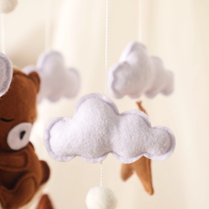 Let's Make Wooden Baby Rattles Soft Felt Cartoon Bear Cloudy Star Moon Hanging Bed Bell Mobile Crib Montessori Education Toys Let's Make Wooden Baby Rattles Soft Felt Cartoon Bear Cloudy Star Moon Hanging Bed Bell Mobile Crib Montessori Education Toys