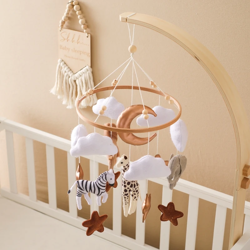 Baby Crib Mobile Wooden Bed Bell Rattle Toy Soft Felt Hot Air Balloon Wind Chime Pendant Newborn Comfort Bed Bell Toys Baby Gift Baby Crib Mobile Wooden Bed Bell Rattle Toy Soft Felt Hot Air Balloon Wind Chime Pendant Newborn Comfort Bed Bell Toys Baby Gift