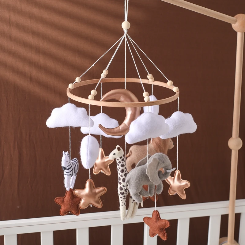 Baby Crib Mobile Wooden Bed Bell Rattle Toy Soft Felt Hot Air Balloon Wind Chime Pendant Newborn Comfort Bed Bell Toys Baby Gift Baby Crib Mobile Wooden Bed Bell Rattle Toy Soft Felt Hot Air Balloon Wind Chime Pendant Newborn Comfort Bed Bell Toys Baby Gift