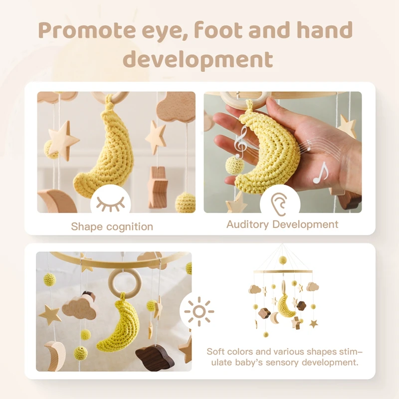 Baby Crib Mobile Wooden Bed Bell Rattle Toy Soft Felt Hot Air Balloon Wind Chime Pendant Newborn Comfort Bed Bell Toys Baby Gift Baby Crib Mobile Wooden Bed Bell Rattle Toy Soft Felt Hot Air Balloon Wind Chime Pendant Newborn Comfort Bed Bell Toys Baby Gift