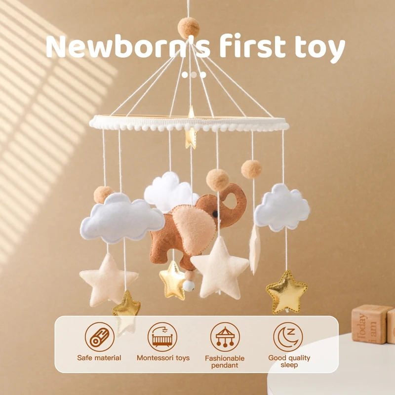 Baby Crib Mobile Wooden Bed Bell Rattle Toy Soft Felt Hot Air Balloon Wind Chime Pendant Newborn Comfort Bed Bell Toys Baby Gift Baby Crib Mobile Wooden Bed Bell Rattle Toy Soft Felt Hot Air Balloon Wind Chime Pendant Newborn Comfort Bed Bell Toys Baby Gift