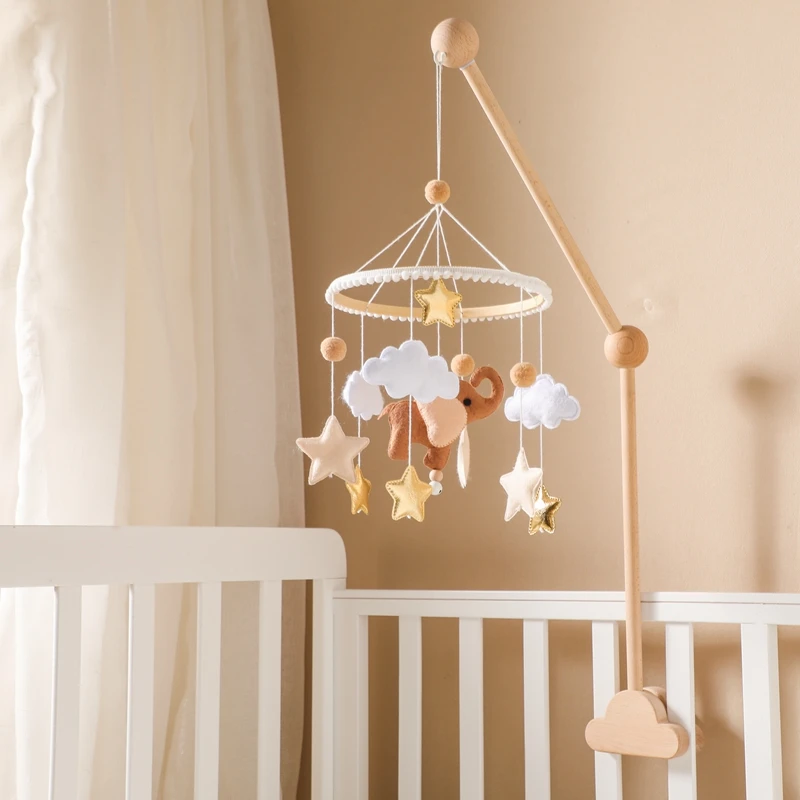 Baby Crib Mobile Wooden Bed Bell Rattle Toy Soft Felt Hot Air Balloon Wind Chime Pendant Newborn Comfort Bed Bell Toys Baby Gift Baby Crib Mobile Wooden Bed Bell Rattle Toy Soft Felt Hot Air Balloon Wind Chime Pendant Newborn Comfort Bed Bell Toys Baby Gift