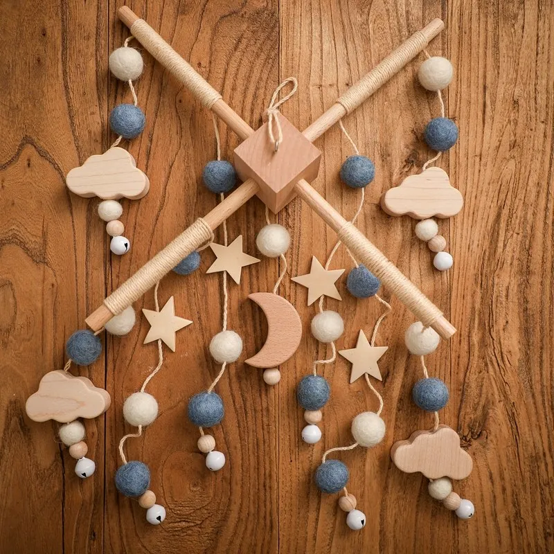 Baby Crib Mobile Wooden Bed Bell Rattle Toy Soft Felt Hot Air Balloon Wind Chime Pendant Newborn Comfort Bed Bell Toys Baby Gift Baby Crib Mobile Wooden Bed Bell Rattle Toy Soft Felt Hot Air Balloon Wind Chime Pendant Newborn Comfort Bed Bell Toys Baby Gift