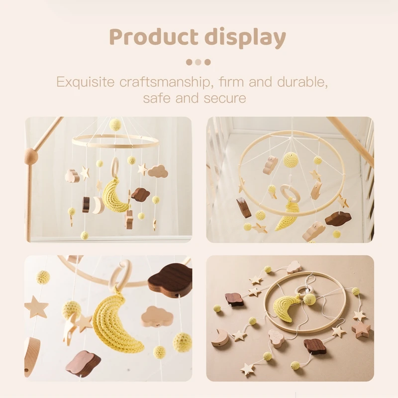 Baby Crib Mobile Wooden Bed Bell Rattle Toy Soft Felt Hot Air Balloon Wind Chime Pendant Newborn Comfort Bed Bell Toys Baby Gift Baby Crib Mobile Wooden Bed Bell Rattle Toy Soft Felt Hot Air Balloon Wind Chime Pendant Newborn Comfort Bed Bell Toys Baby Gift
