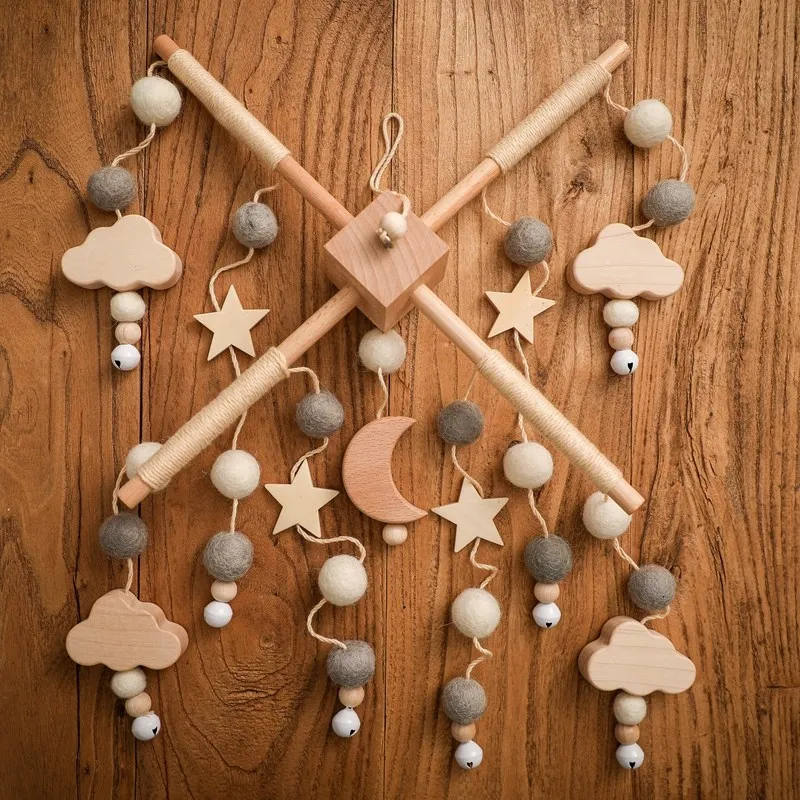 Baby Crib Mobile Wooden Bed Bell Rattle Toy Soft Felt Hot Air Balloon Wind Chime Pendant Newborn Comfort Bed Bell Toys Baby Gift Baby Crib Mobile Wooden Bed Bell Rattle Toy Soft Felt Hot Air Balloon Wind Chime Pendant Newborn Comfort Bed Bell Toys Baby Gift