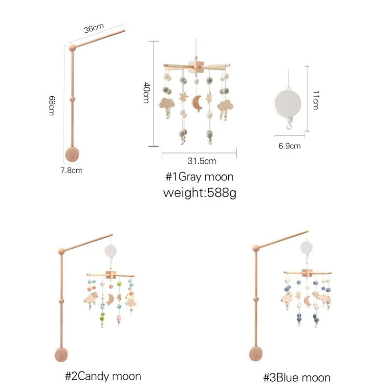 Baby Crib Mobile Wooden Bed Bell Rattle Toy Soft Felt Hot Air Balloon Wind Chime Pendant Newborn Comfort Bed Bell Toys Baby Gift Baby Crib Mobile Wooden Bed Bell Rattle Toy Soft Felt Hot Air Balloon Wind Chime Pendant Newborn Comfort Bed Bell Toys Baby Gift