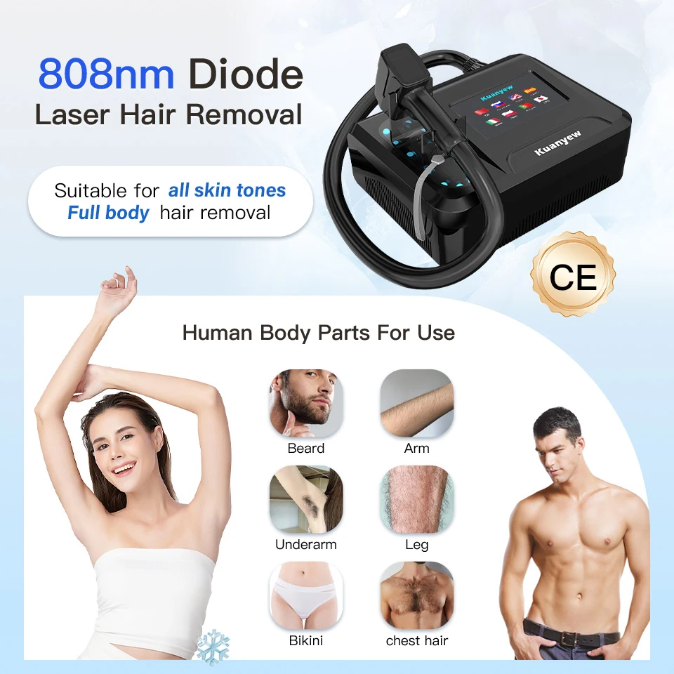 Factory Selling Diode Laser 808nm Hair Removal Machine Depilation Bikini Facial Whitening Rejuvenating Professional Big Power Be Factory Selling Diode Laser 808nm Hair Removal Machine Depilation Bikini Facial Whitening Rejuvenating Professional Big Power Be