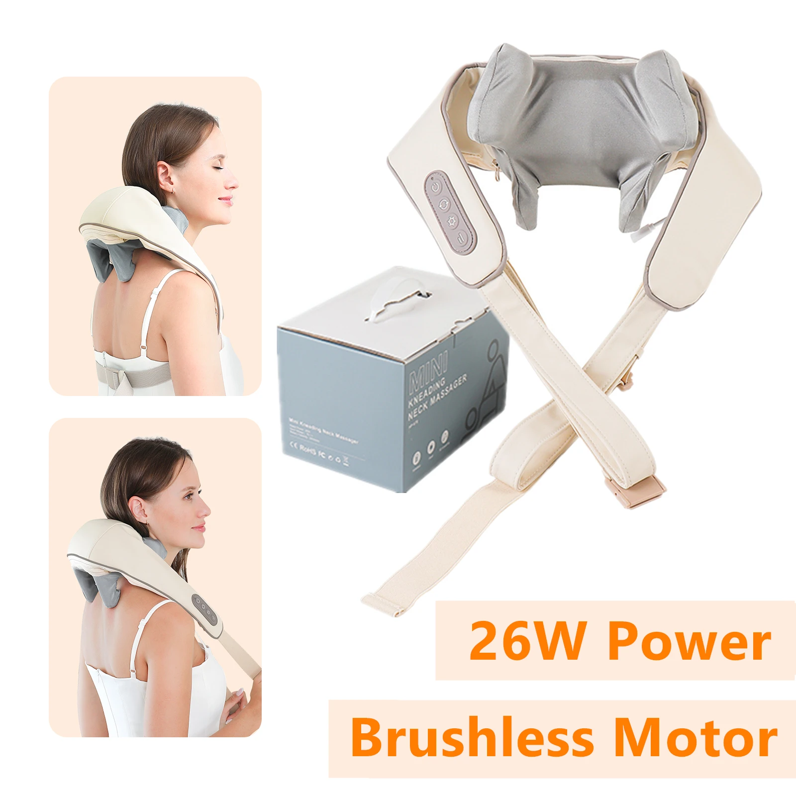 Foreverlily 26W Neck And Shoulder Massager Wireless Shoulder And Back Kneading Massage Shawl Trapezius Neck Cervical masajeador Foreverlily 26W Neck And Shoulder Massager Wireless Shoulder And Back Kneading Massage Shawl Trapezius Neck Cervical masajeador