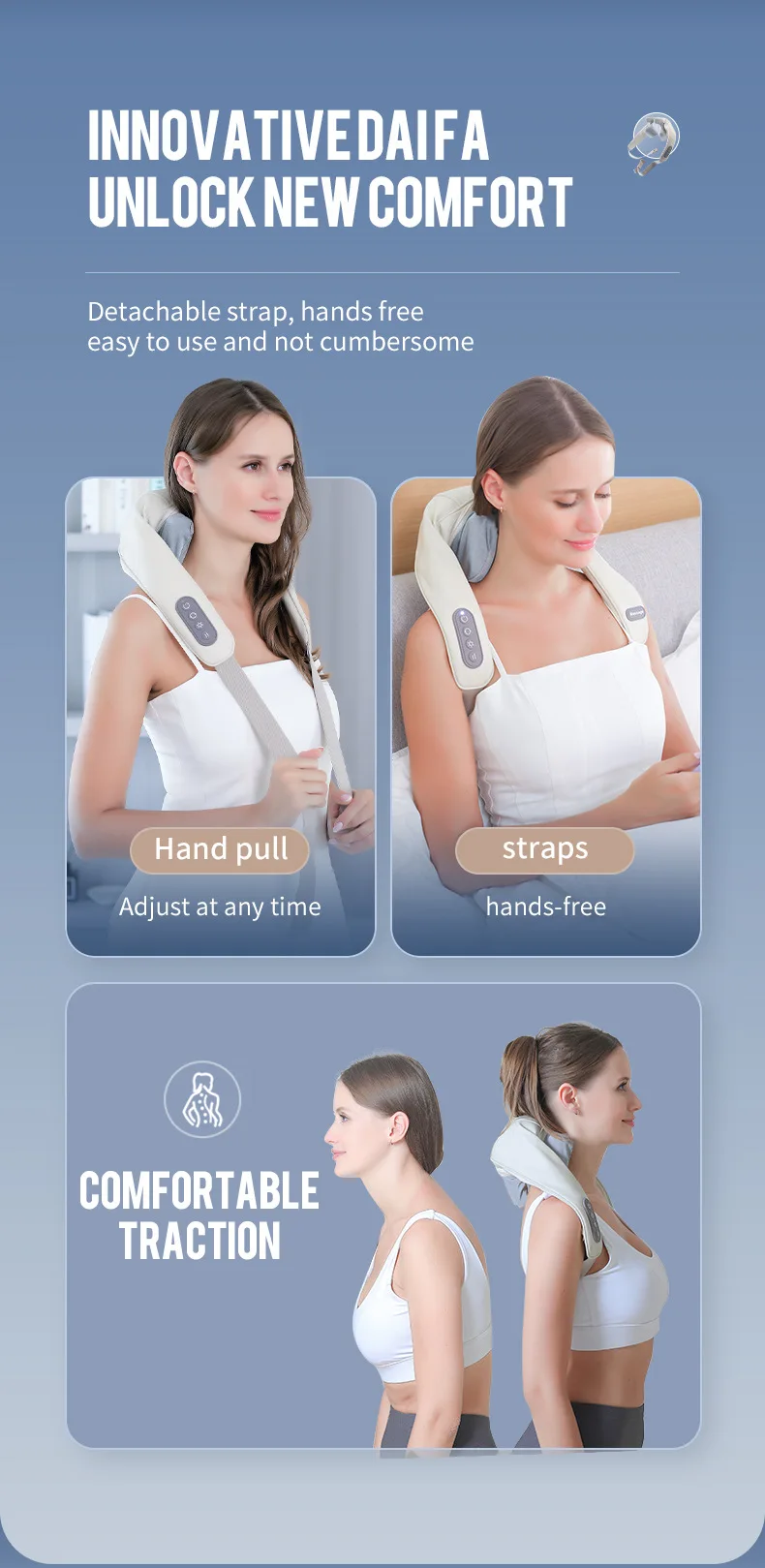 Foreverlily 26W Neck And Shoulder Massager Wireless Shoulder And Back Kneading Massage Shawl Trapezius Neck Cervical masajeador Foreverlily 26W Neck And Shoulder Massager Wireless Shoulder And Back Kneading Massage Shawl Trapezius Neck Cervical masajeador