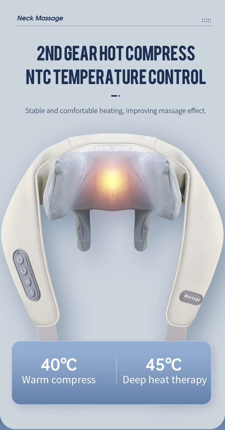 Foreverlily 26W Neck And Shoulder Massager Wireless Shoulder And Back Kneading Massage Shawl Trapezius Neck Cervical masajeador Foreverlily 26W Neck And Shoulder Massager Wireless Shoulder And Back Kneading Massage Shawl Trapezius Neck Cervical masajeador