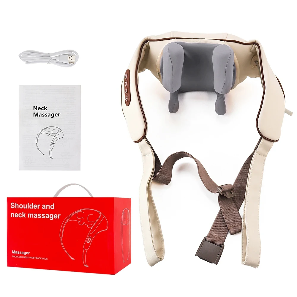 Foreverlily 26W Neck And Shoulder Massager Wireless Shoulder And Back Kneading Massage Shawl Trapezius Neck Cervical masajeador Foreverlily 26W Neck And Shoulder Massager Wireless Shoulder And Back Kneading Massage Shawl Trapezius Neck Cervical masajeador