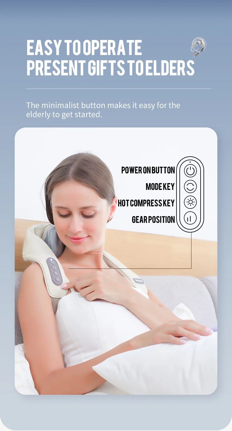 Foreverlily 26W Neck And Shoulder Massager Wireless Shoulder And Back Kneading Massage Shawl Trapezius Neck Cervical masajeador Foreverlily 26W Neck And Shoulder Massager Wireless Shoulder And Back Kneading Massage Shawl Trapezius Neck Cervical masajeador