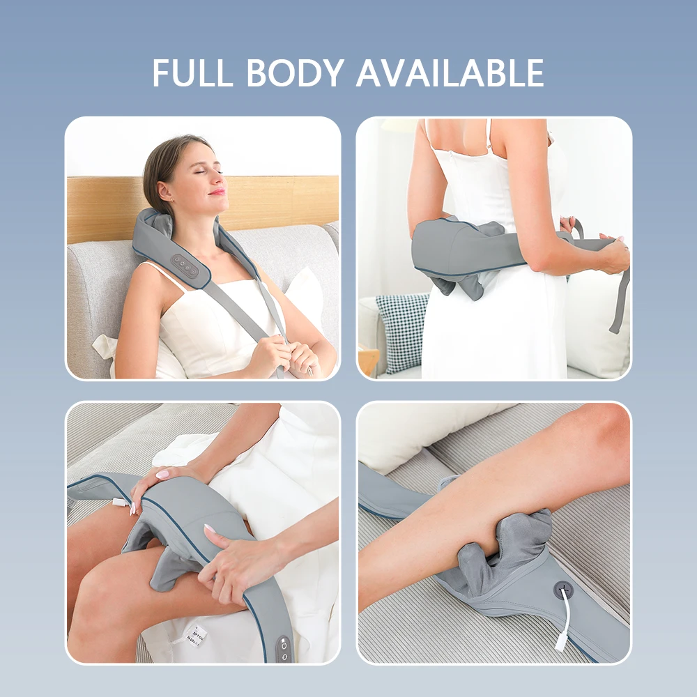 Foreverlily 26W Neck And Shoulder Massager Wireless Shoulder And Back Kneading Massage Shawl Trapezius Neck Cervical masajeador Foreverlily 26W Neck And Shoulder Massager Wireless Shoulder And Back Kneading Massage Shawl Trapezius Neck Cervical masajeador