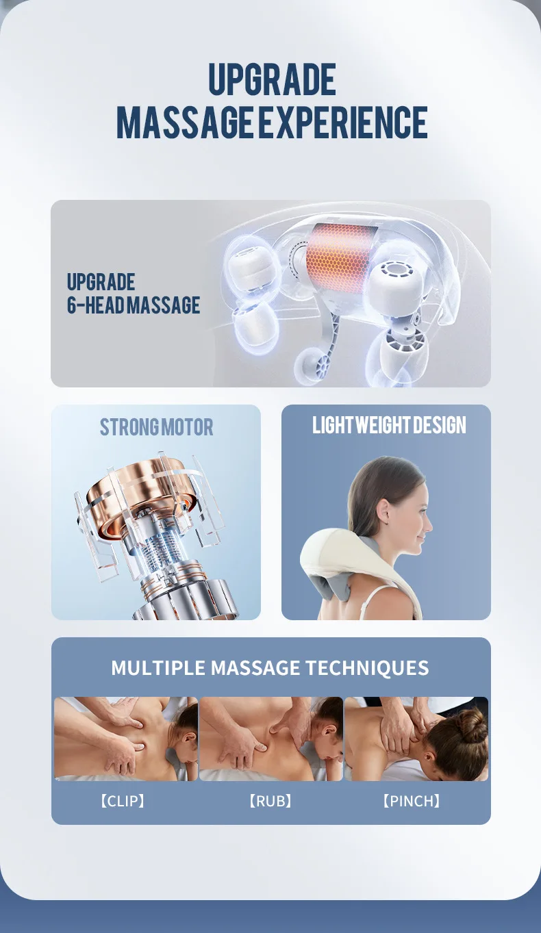 Foreverlily 26W Neck And Shoulder Massager Wireless Shoulder And Back Kneading Massage Shawl Trapezius Neck Cervical masajeador Foreverlily 26W Neck And Shoulder Massager Wireless Shoulder And Back Kneading Massage Shawl Trapezius Neck Cervical masajeador