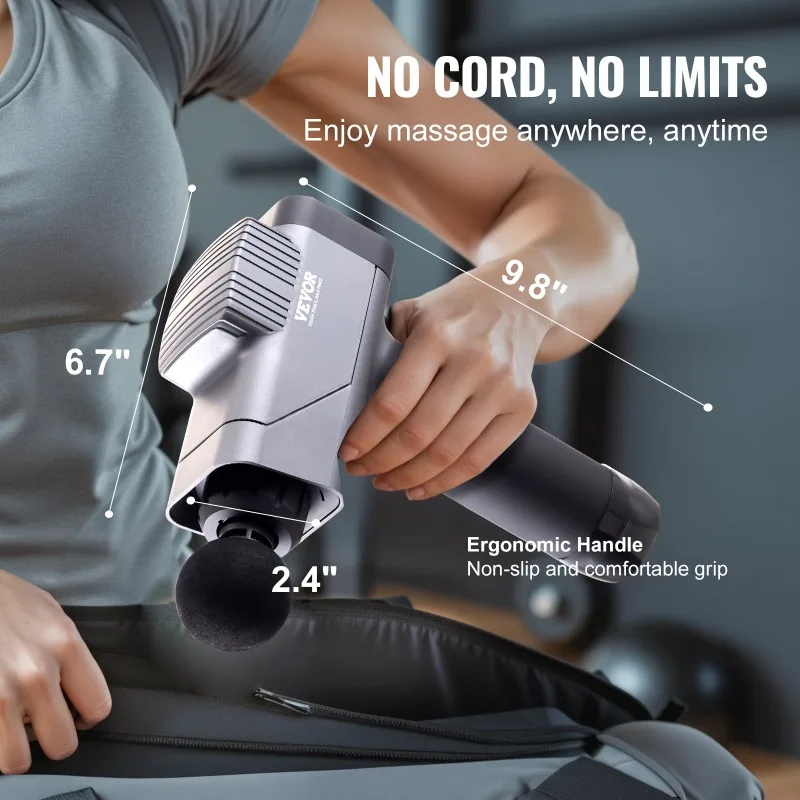 Massage Gun Deep Tissue, Percussion Muscle Massager for Athletes - with 8 Speed Levels & 6 Massage Heads, 16V 2500mAh Batteries Massage Gun Deep Tissue, Percussion Muscle Massager for Athletes - with 8 Speed Levels & 6 Massage Heads, 16V 2500mAh Batteries