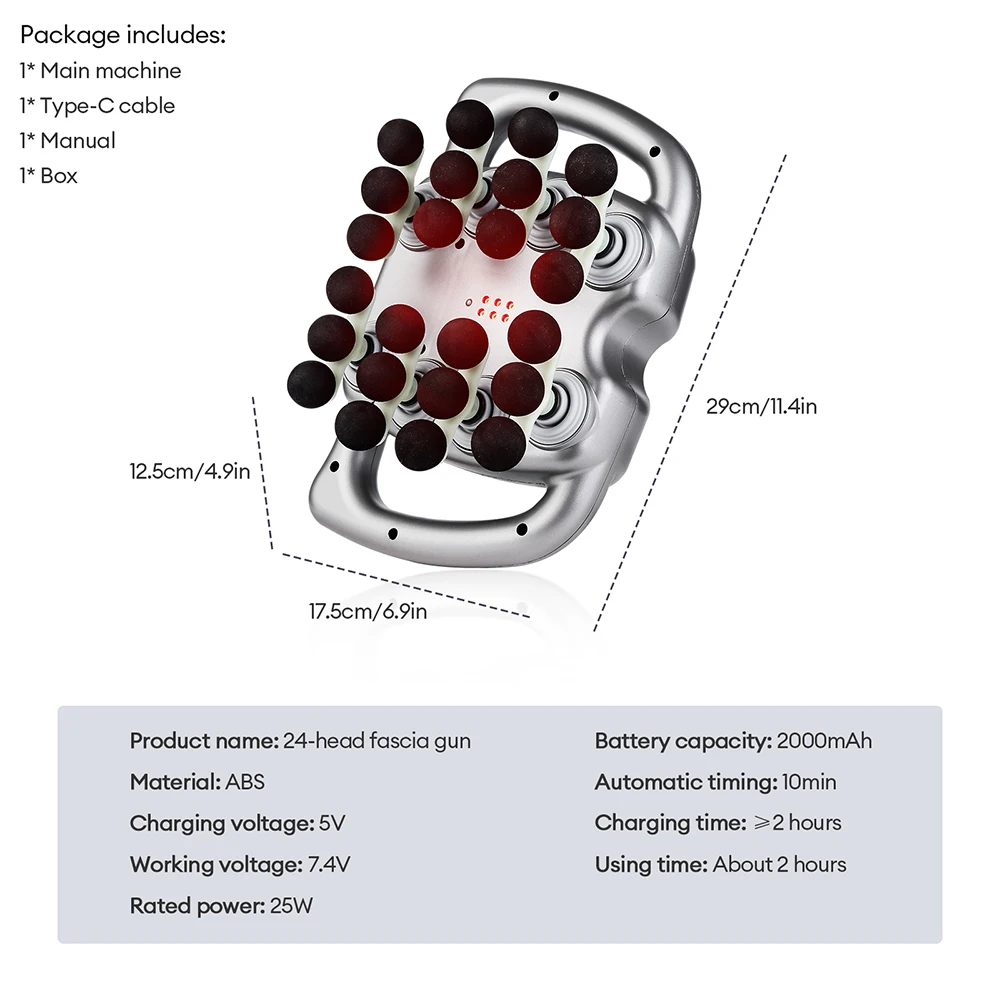 22-Head Fascia Gun High-Frequency Vibration Body Massage Gun Back and Waist Massager Massager Neck Shoulder Massager masajeador 22-Head Fascia Gun High-Frequency Vibration Body Massage Gun Back and Waist Massager Massager Neck Shoulder Massager masajeador