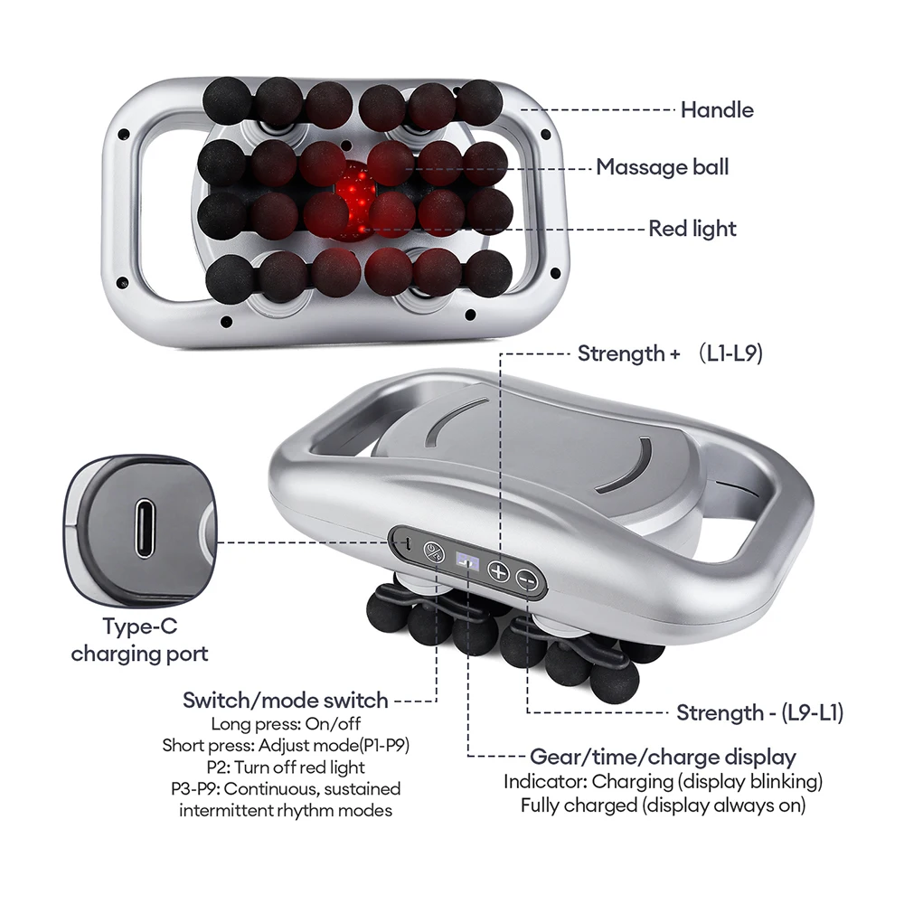 22-Head Fascia Gun High-Frequency Vibration Body Massage Gun Back and Waist Massager Massager Neck Shoulder Massager masajeador 22-Head Fascia Gun High-Frequency Vibration Body Massage Gun Back and Waist Massager Massager Neck Shoulder Massager masajeador