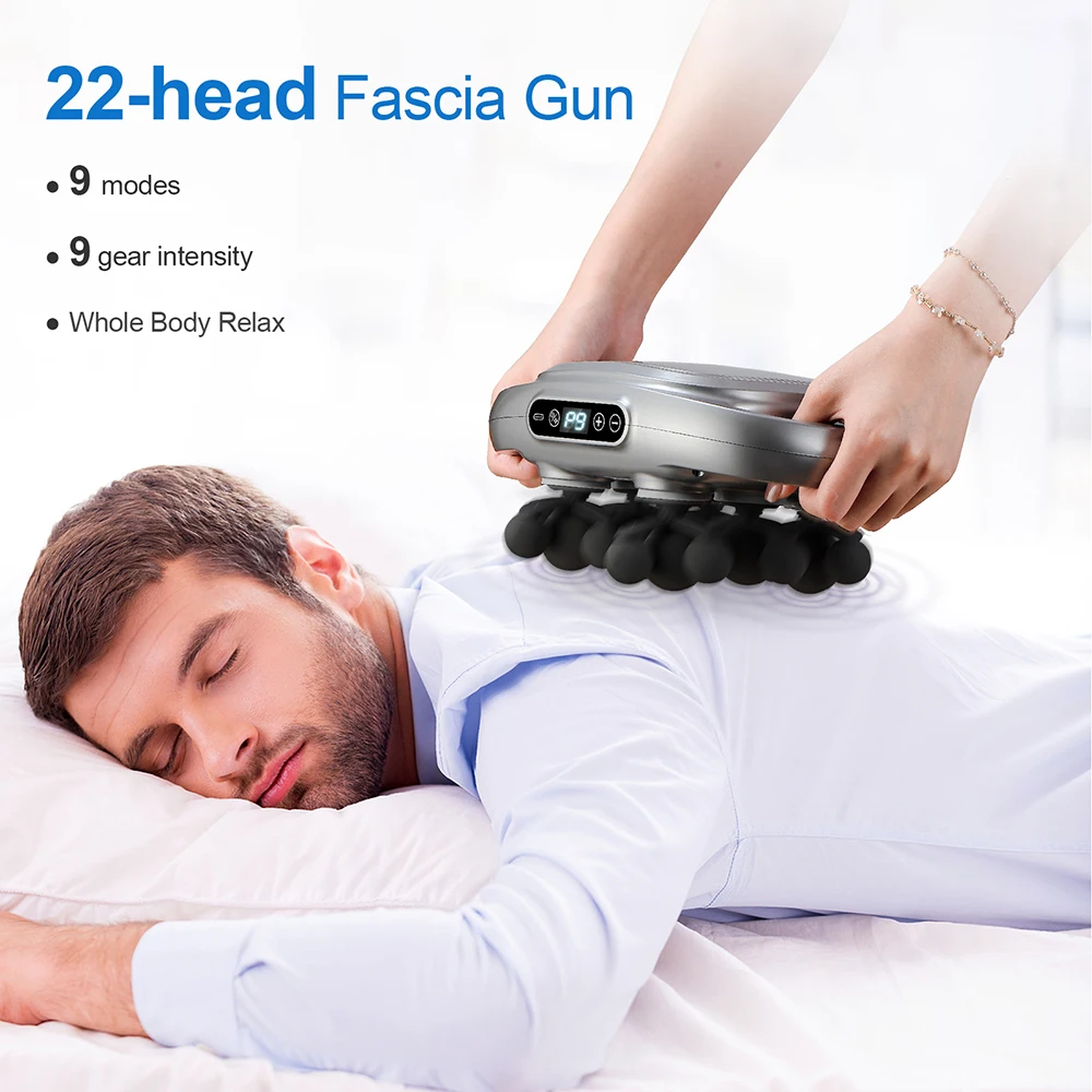 22-Head Fascia Gun High-Frequency Vibration Body Massage Gun Back and Waist Massager Massager Neck Shoulder Massager masajeador 22-Head Fascia Gun High-Frequency Vibration Body Massage Gun Back and Waist Massager Massager Neck Shoulder Massager masajeador