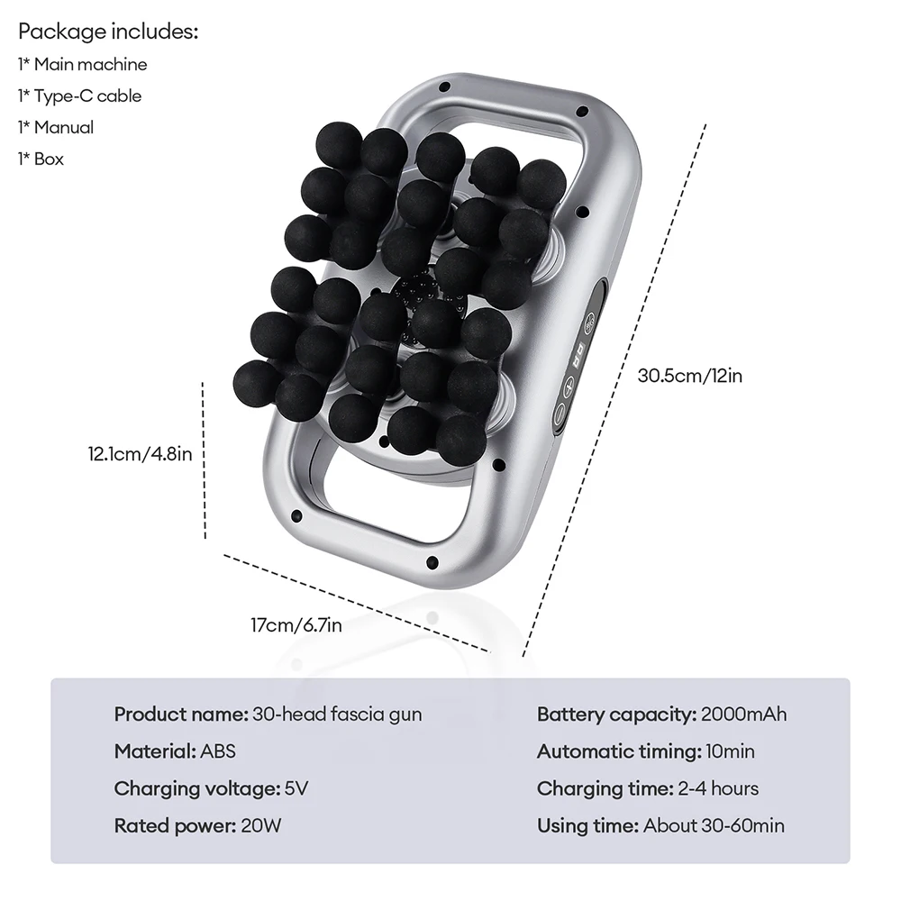 22-Head Fascia Gun High-Frequency Vibration Body Massage Gun Back and Waist Massager Massager Neck Shoulder Massager masajeador 22-Head Fascia Gun High-Frequency Vibration Body Massage Gun Back and Waist Massager Massager Neck Shoulder Massager masajeador