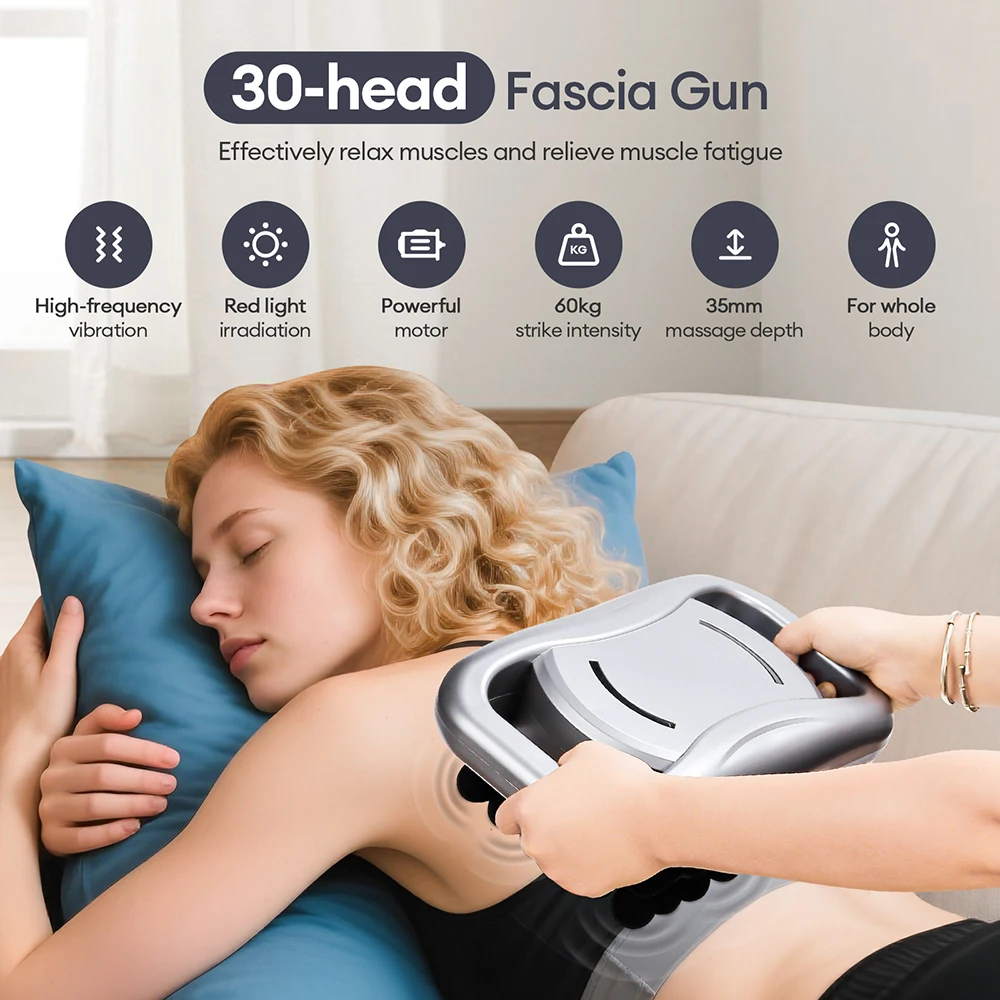 22-Head Fascia Gun High-Frequency Vibration Body Massage Gun Back and Waist Massager Massager Neck Shoulder Massager masajeador 22-Head Fascia Gun High-Frequency Vibration Body Massage Gun Back and Waist Massager Massager Neck Shoulder Massager masajeador